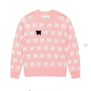 New Rowing Blazers Warm & Wonderful Women's Sheep Sweater Princess Diana Pink M